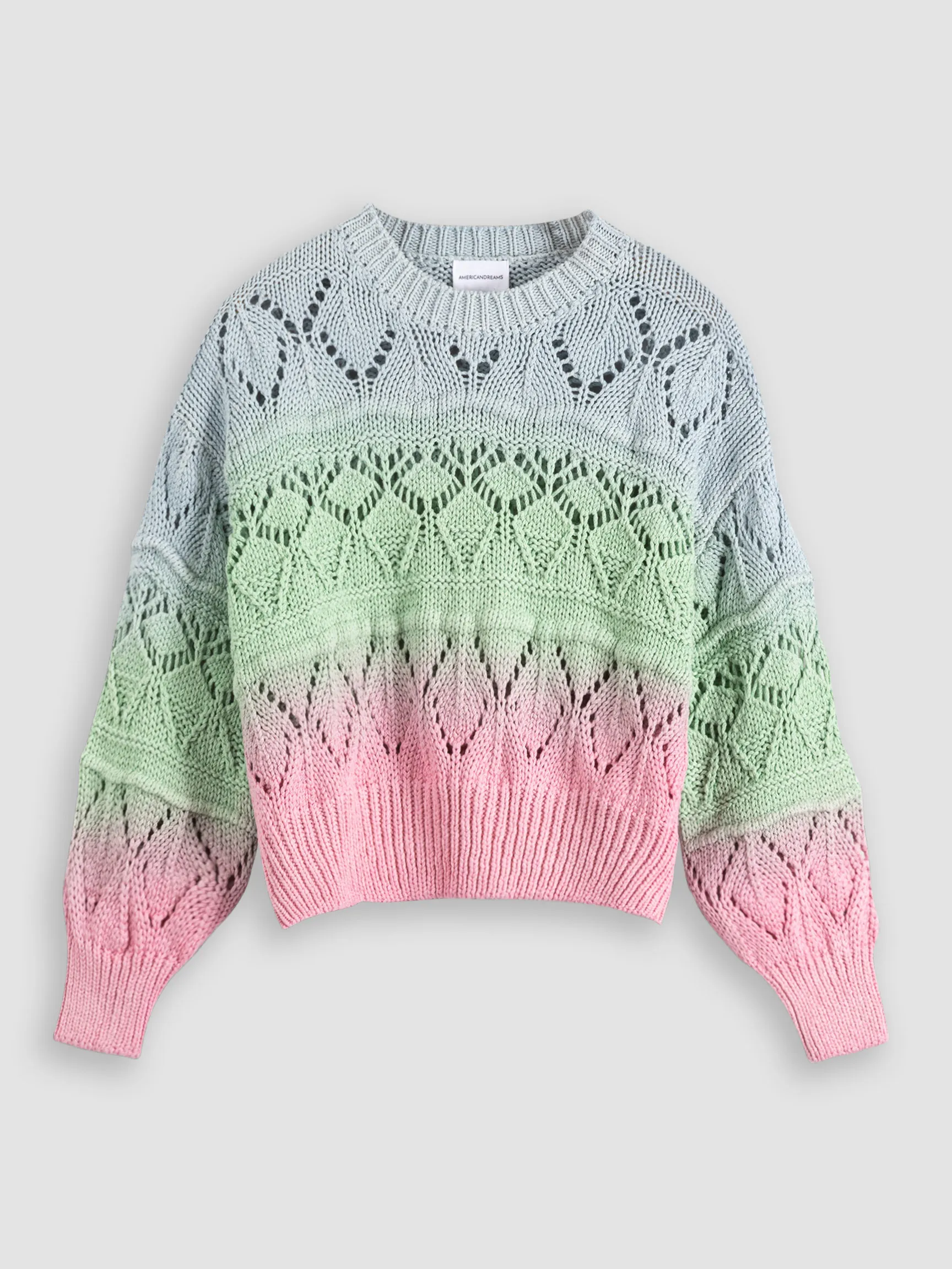 Americandreams Cassie, katoenen trui met dip dye print