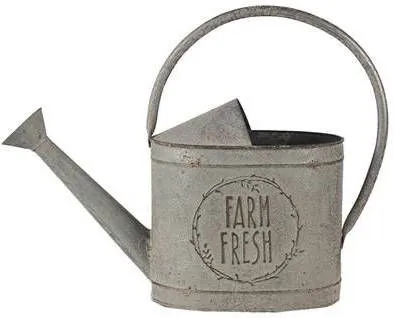 Clayre & Eef Decoratie Gieter 45x16x33 Cm Grijs Metaal Plantengieter Tuingieter Huisdecoratie Grijs Plantengieter