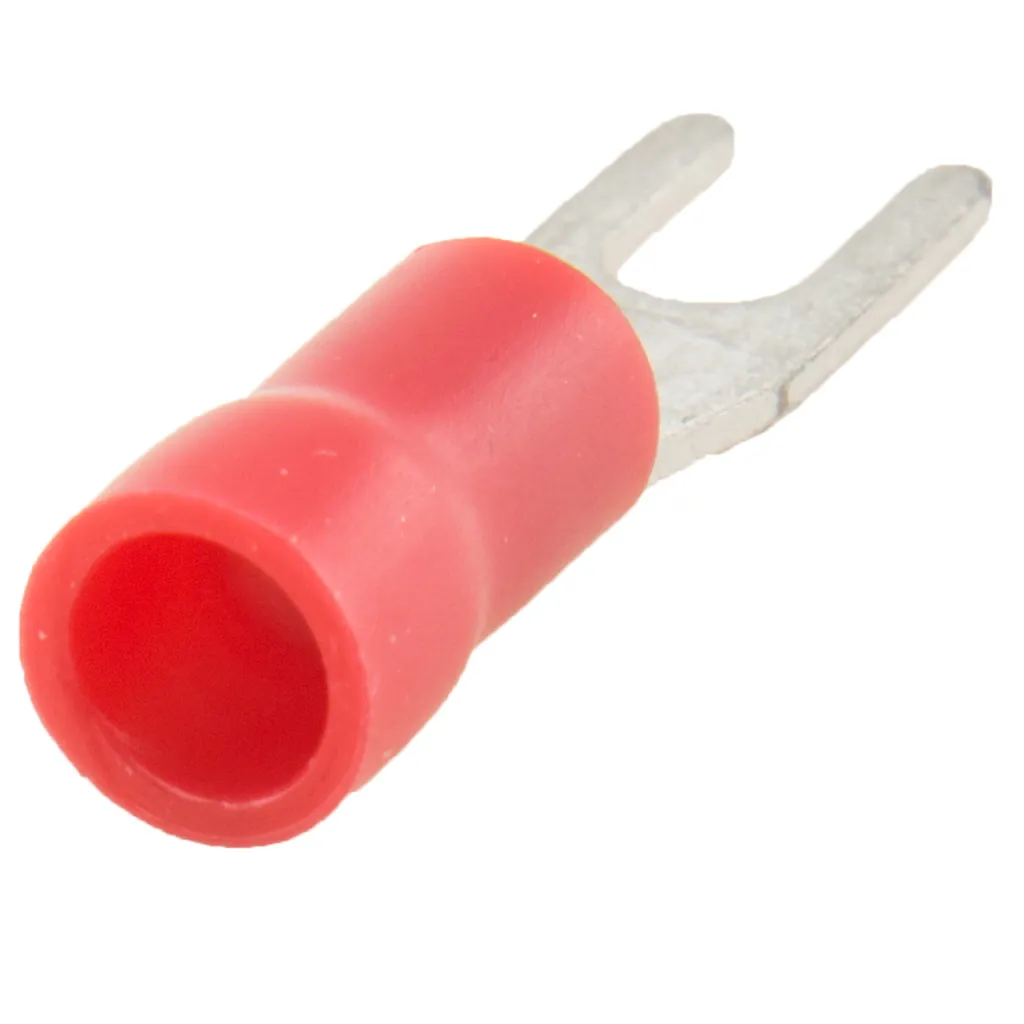 Kabelschoen vork Ø3.2mm rood (50x)