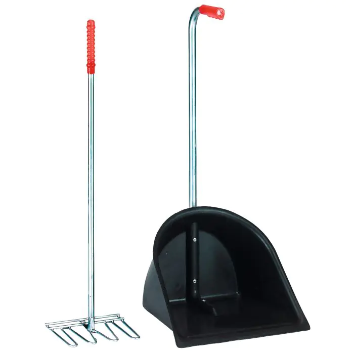Mest opraapbak + hark 75cm