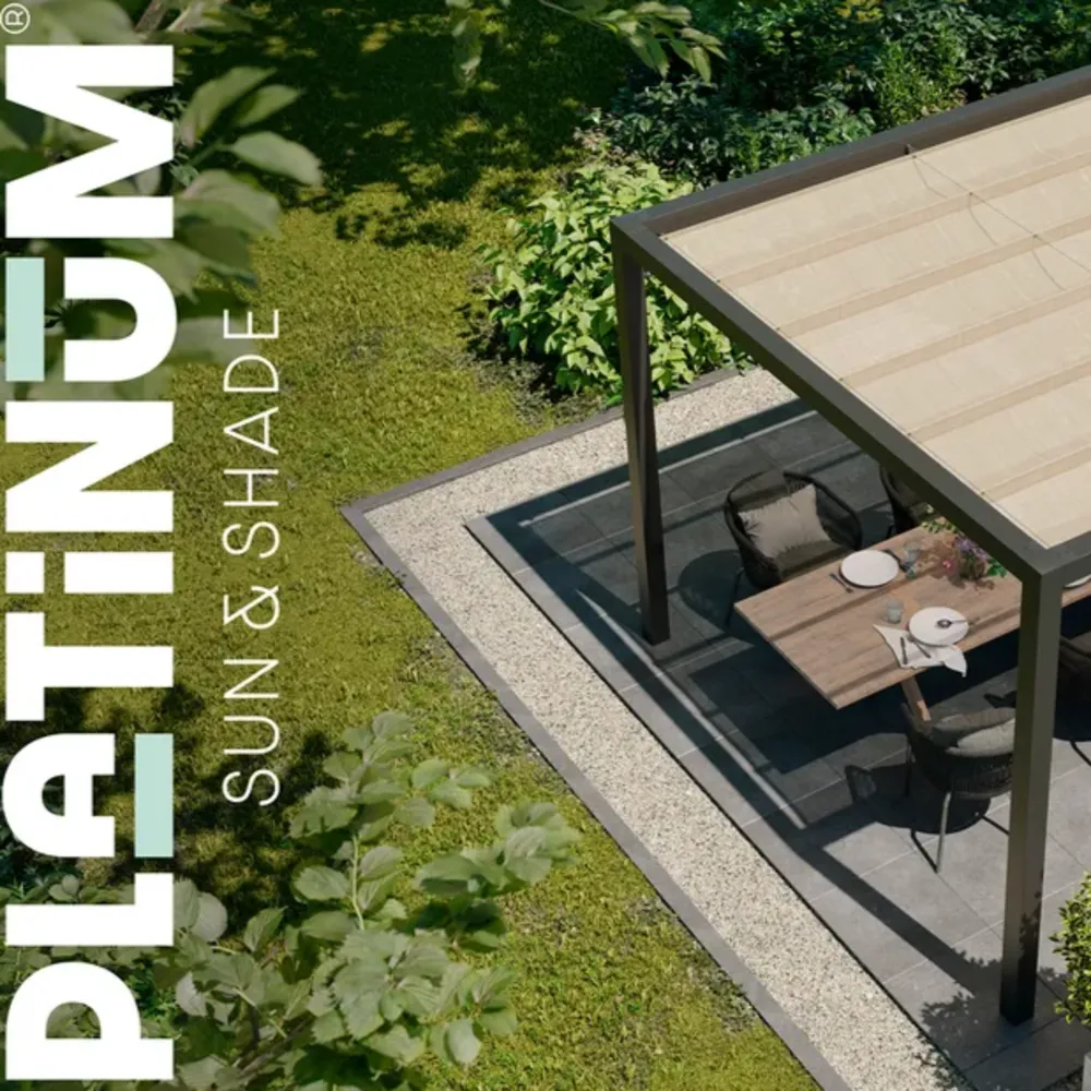 Platinum Platinum Sun & Shade Coolfit harmonica schaduwdoek B290xL400cm Zwart