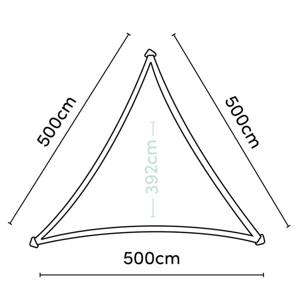 Platinum Platinum Sun & Shade Coolfit schaduwdoek driehoek 500x500x500cm Greige