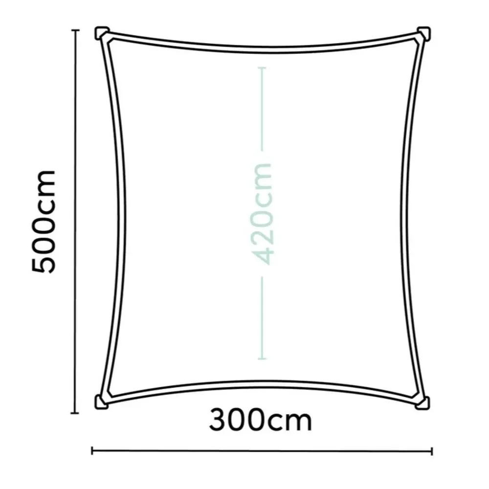 Platinum Platinum Sun & Shade Coolfit schaduwdoek rechthoek 500x300cm Zand