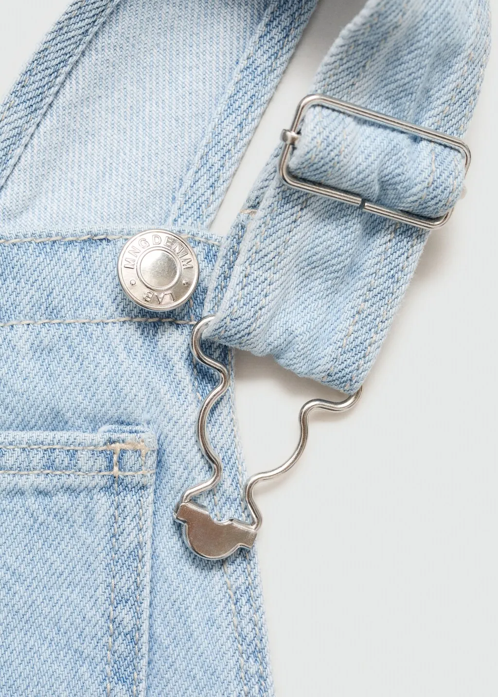 Rechte denim tuinbroek