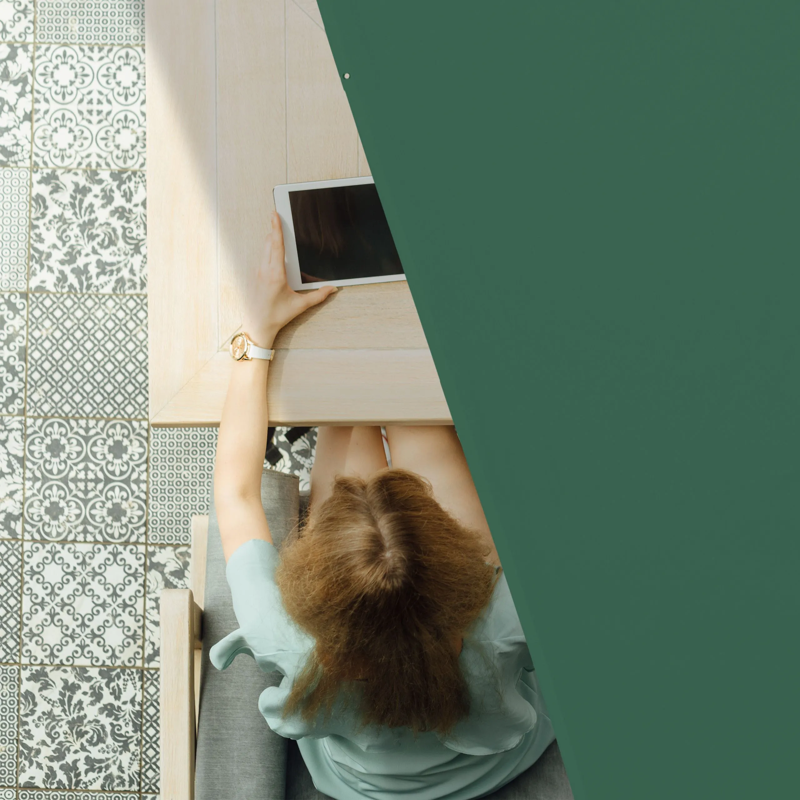 Schaduwdoek groen rechthoekig