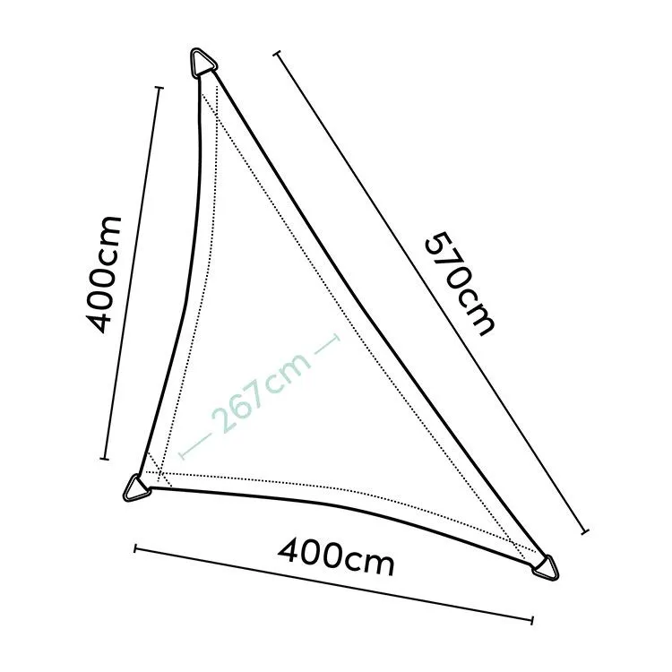 SCHADUWDOEK COOLFIT 570 X 400 X 400 CM  ECRU WIT