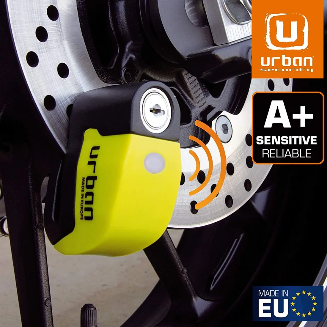 Schijfremslot Artago Urban + Alarm Scooter / Brommer / Motorscooter