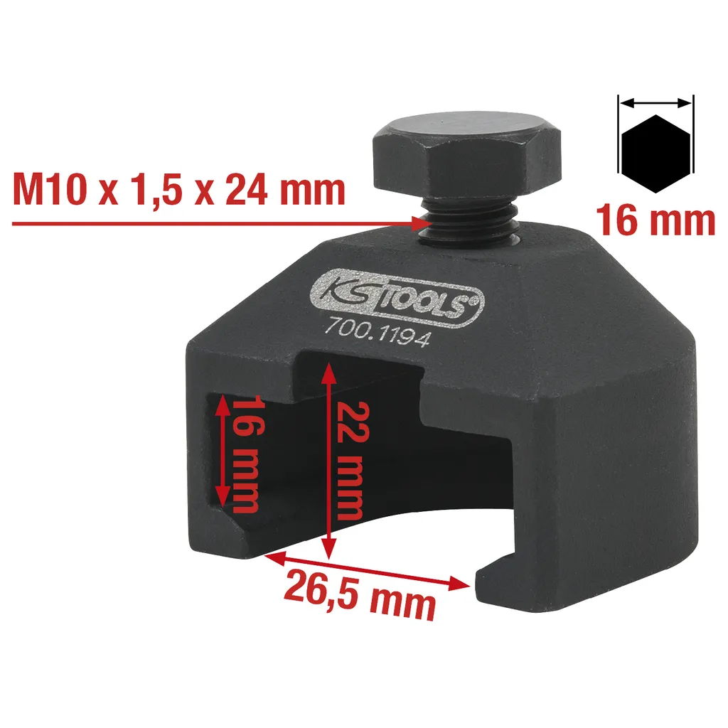 Speciale trekker met vork voor ruitenwisserarmen van Audi Q7, 26,5mm